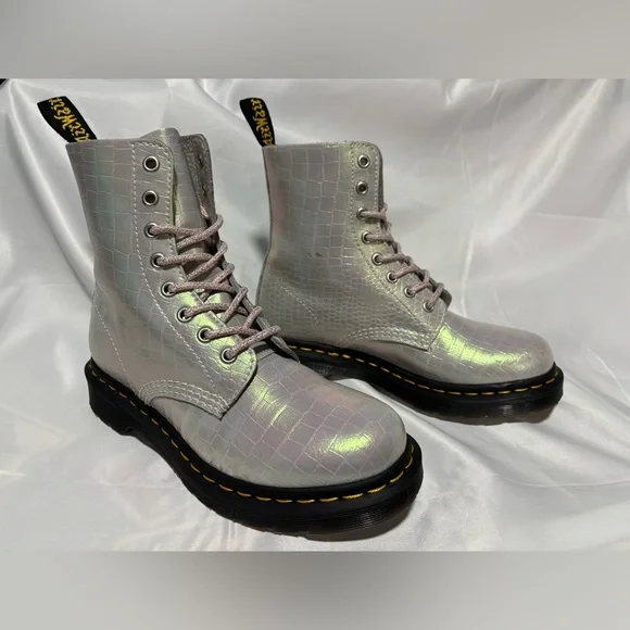 Iridescent Croc-Embossed Dr. Martens - Picture 4 of 6
